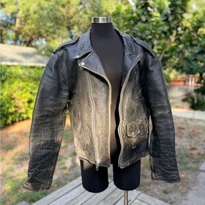 1980s Mens Vintage Leather King Harley Davidson Biker Jacket